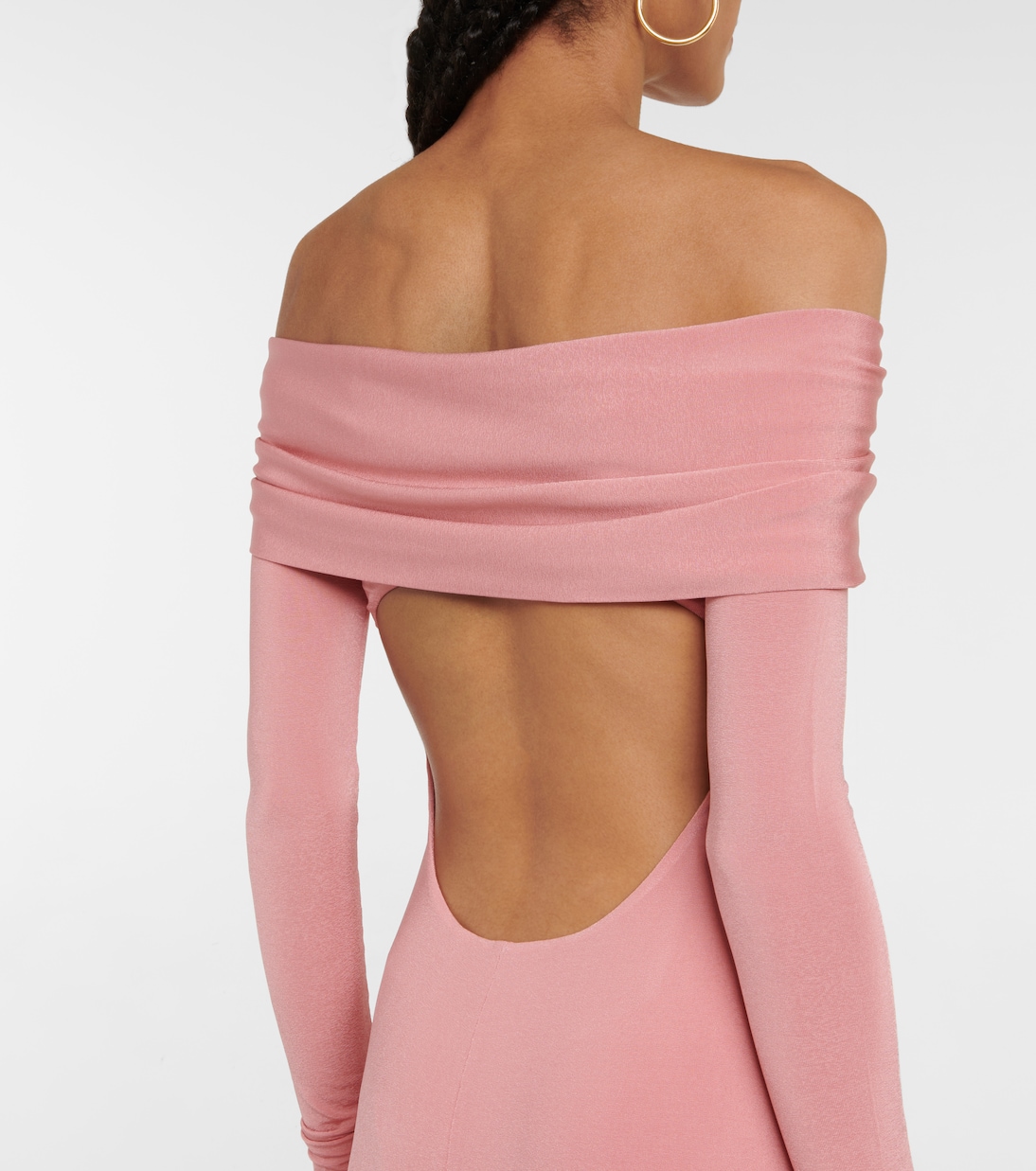 Cerna off-shoulder midi dress | Khaite