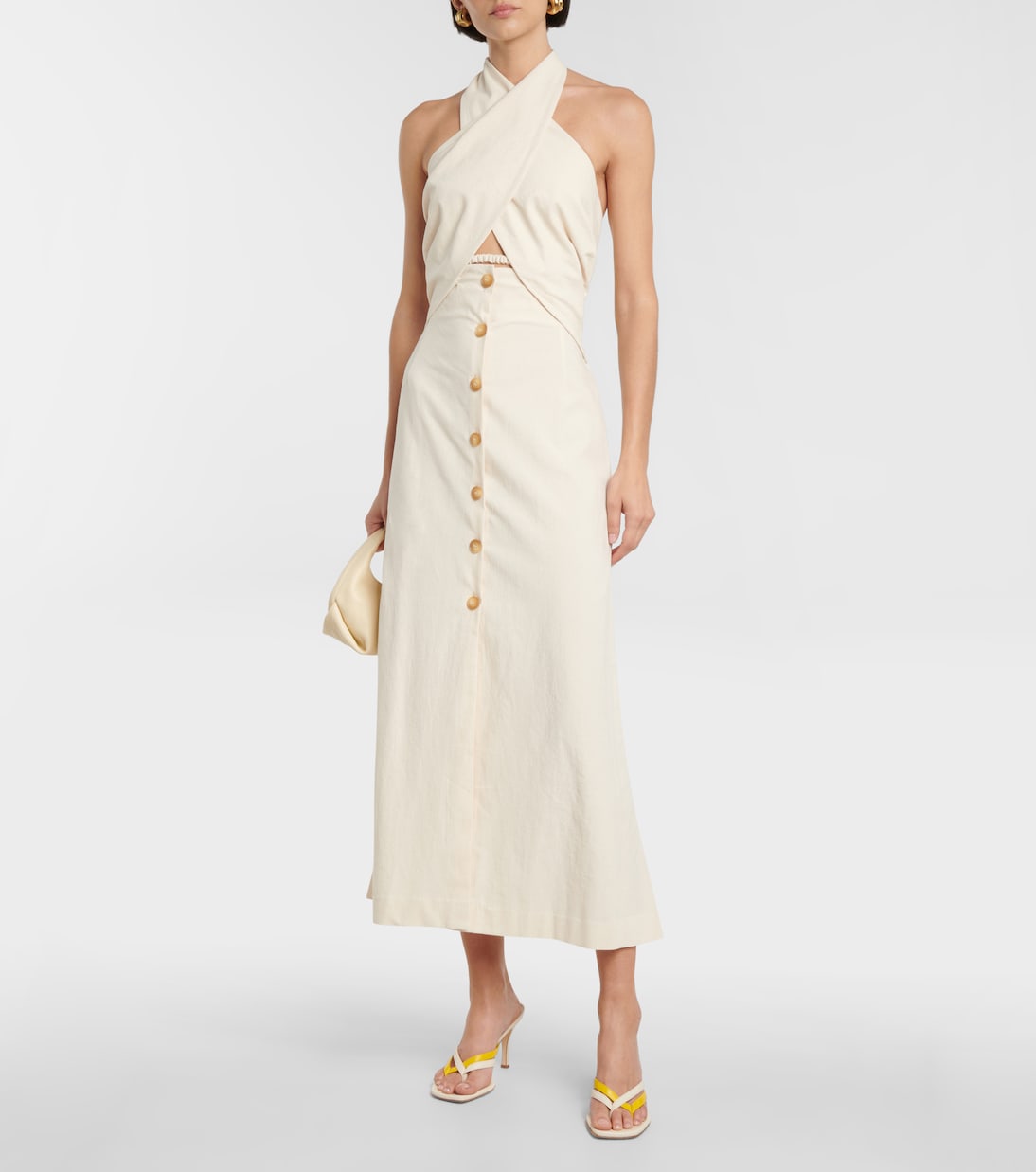 Soffio cutout halterneck midi dress | Nanushka