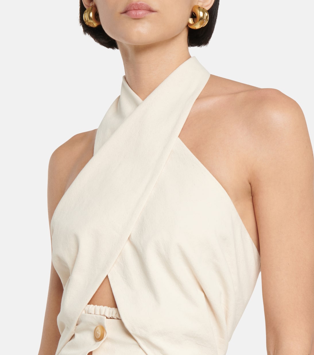 Soffio cutout halterneck midi dress | Nanushka