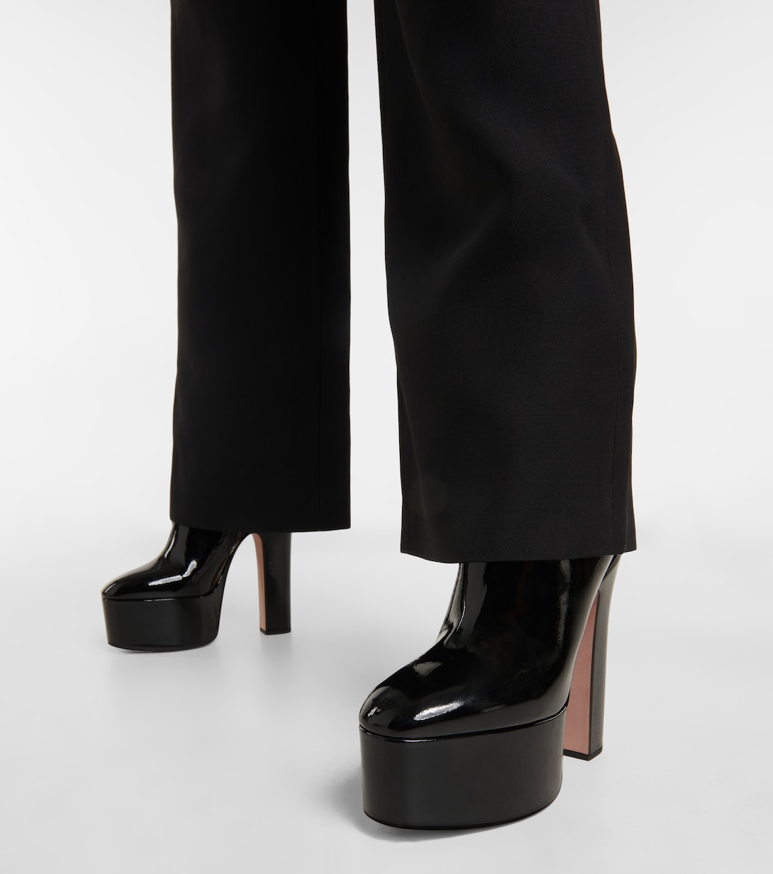 Tan-Go patent leather platform ankle boots | Valentino Garavani