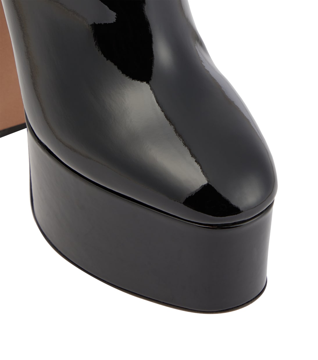 Tan-Go patent leather platform ankle boots | Valentino Garavani