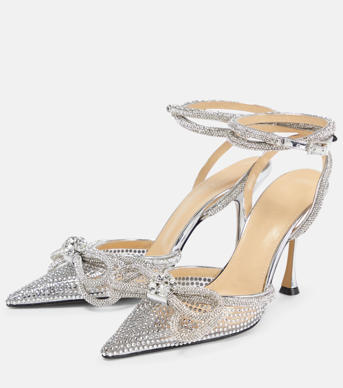 Double Bow embellished PVC pumps | Mach & Mach