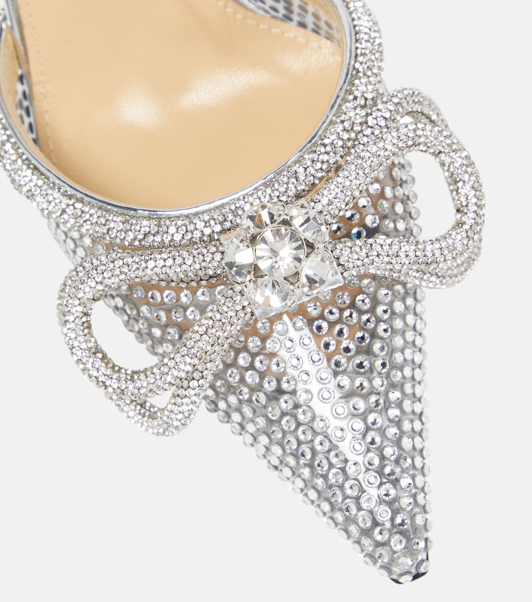 Double Bow embellished PVC pumps | Mach & Mach
