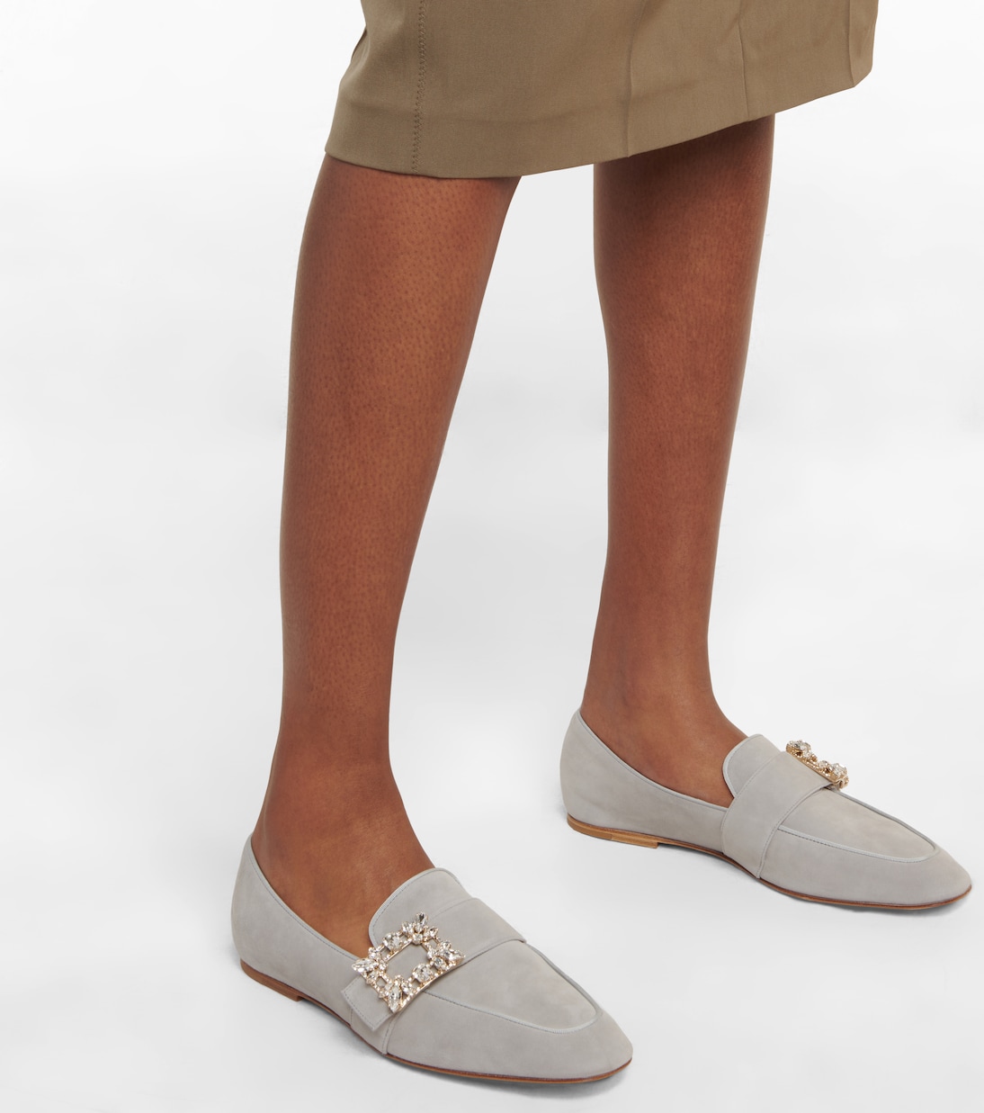 Mini Broche suede loafers | Roger Vivier