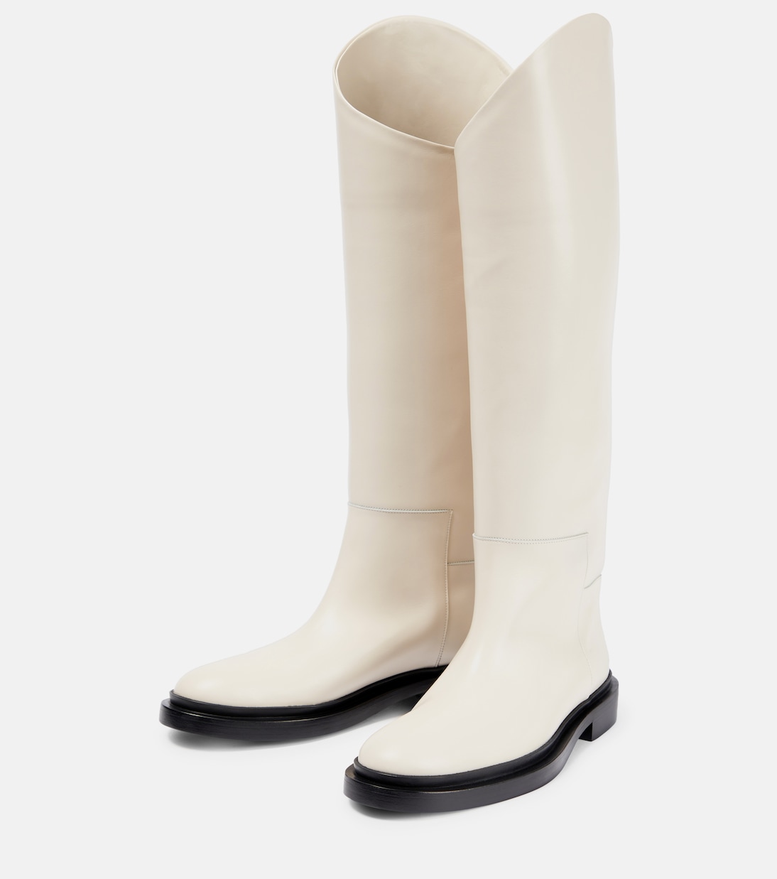Botas altas de piel con paneles | Jil Sander