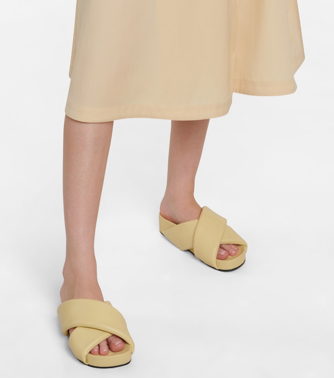 Mules en cuir matelassé | Jil Sander