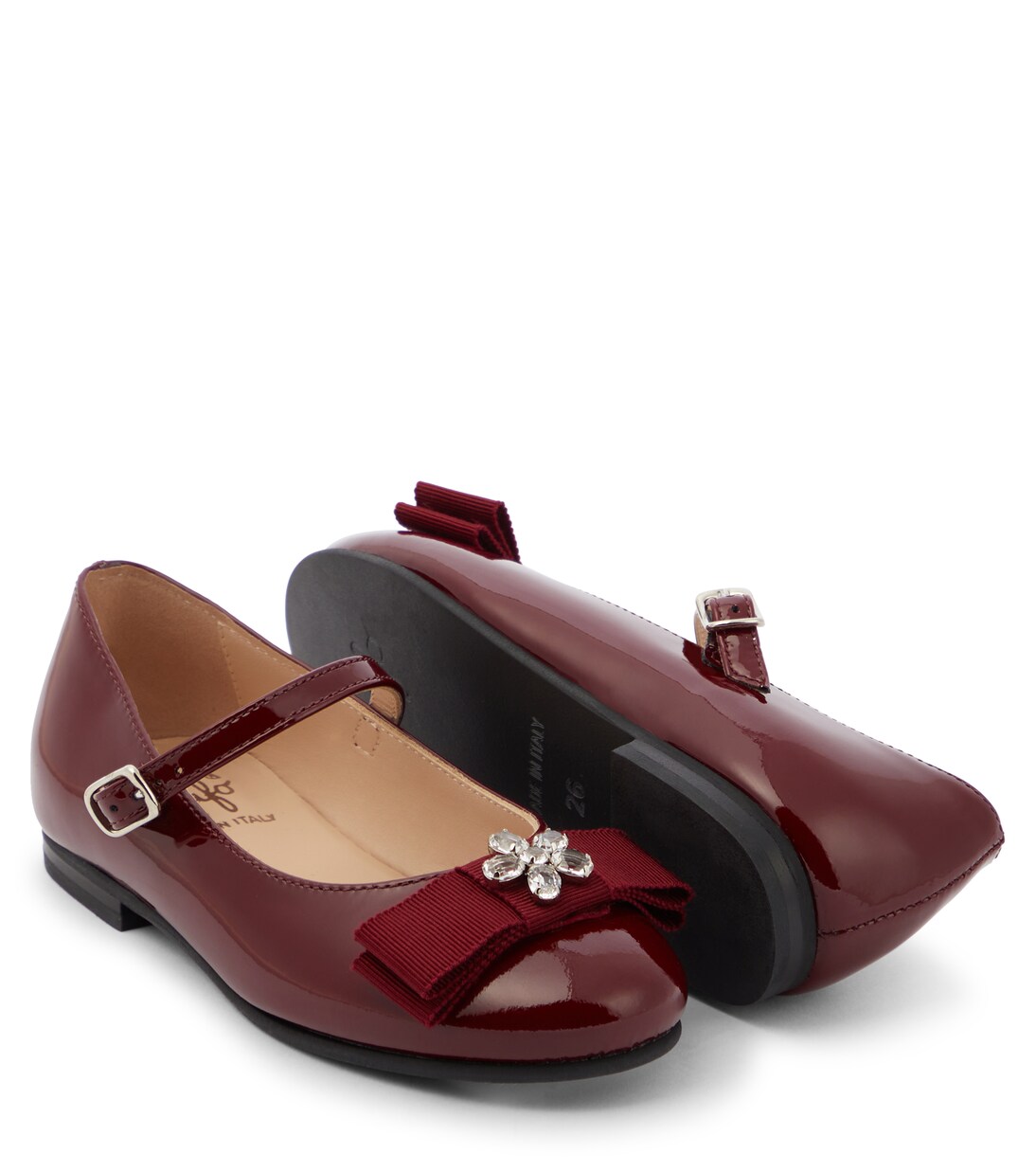 Embellished patent leather ballet flats | Il Gufo