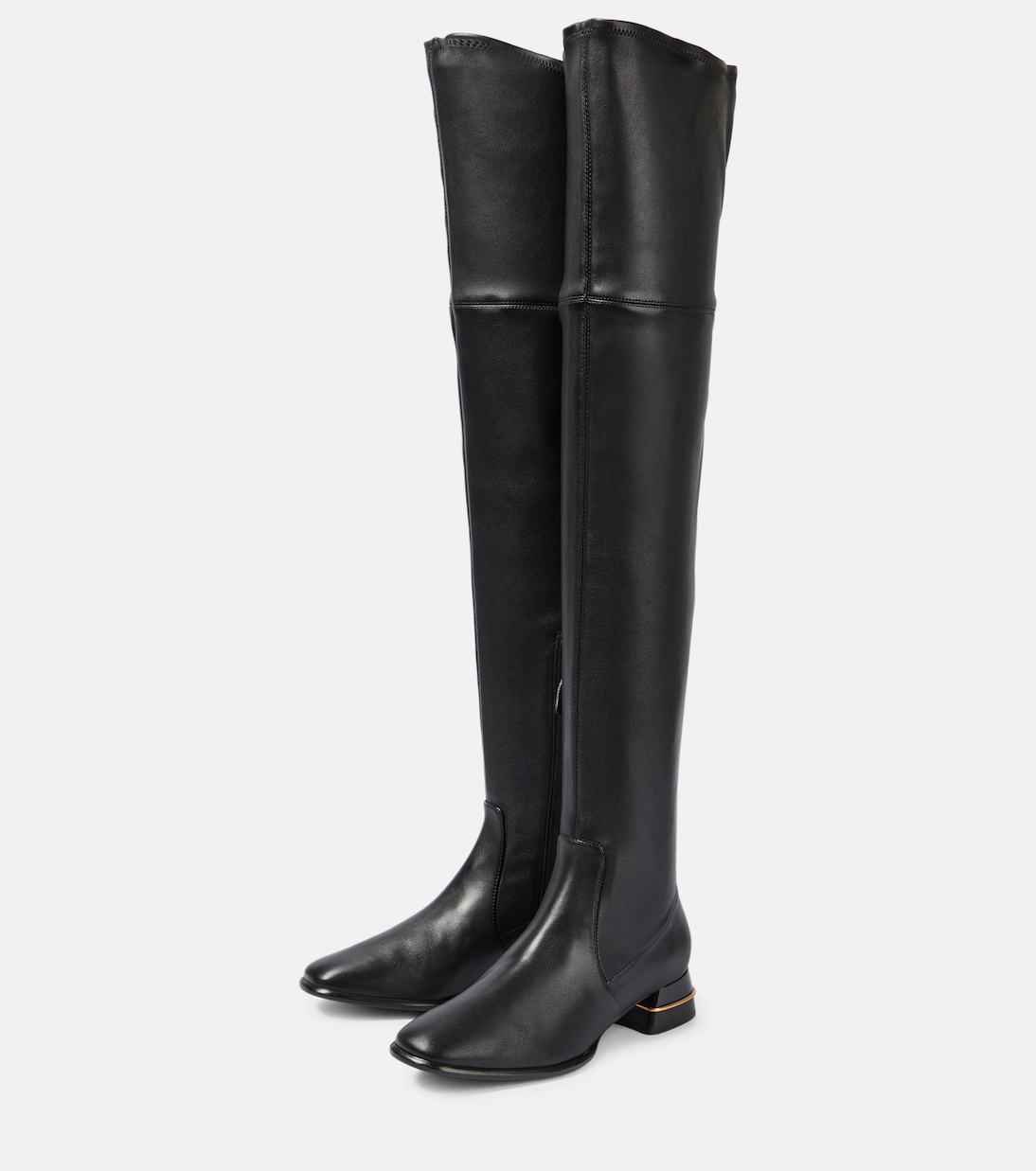 Tory burch tall black boots clearance