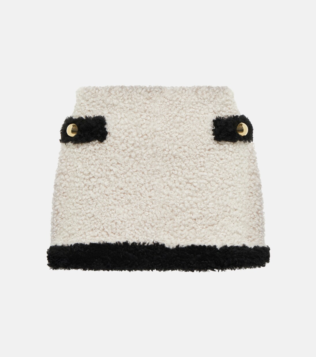 Minirock aus Shearling | Blancha