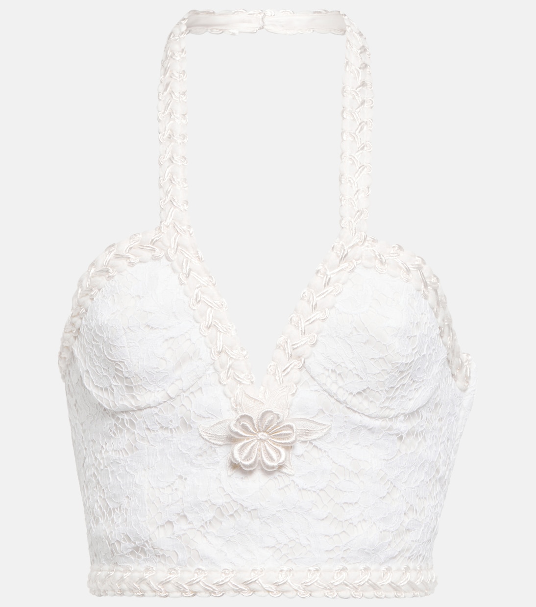 Lace bustier halter top | Alessandra Rich