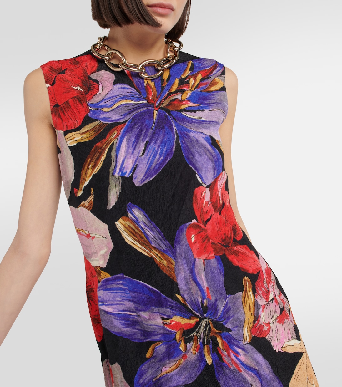 Abito midi in raso | Dries Van Noten
