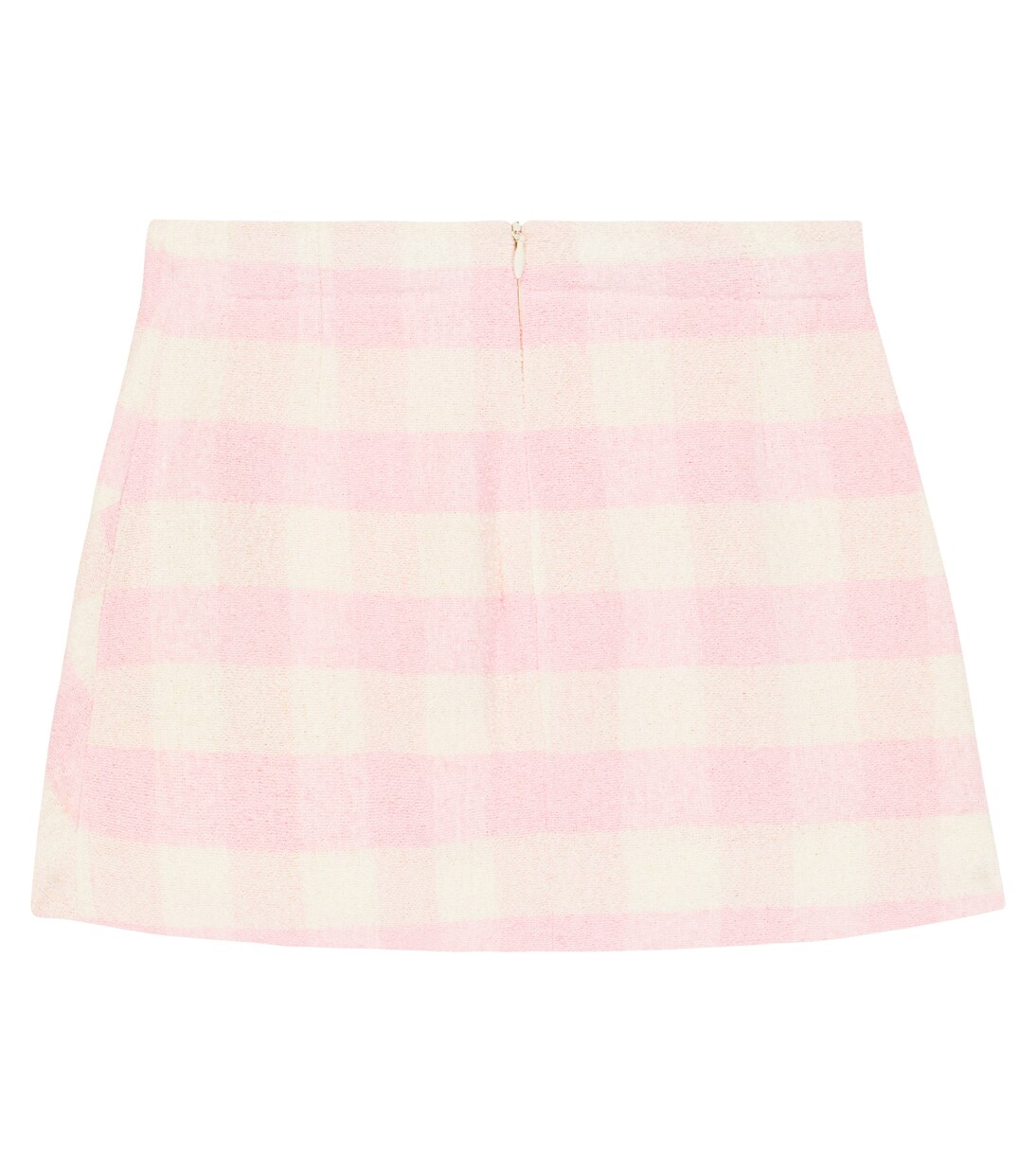 Checked linen and cotton-blend bouclé skirt | Off-White Kids