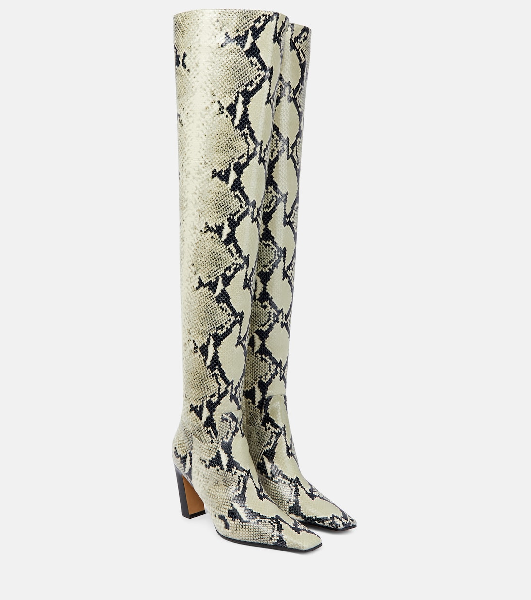 Botas altas de piel grabada | Khaite