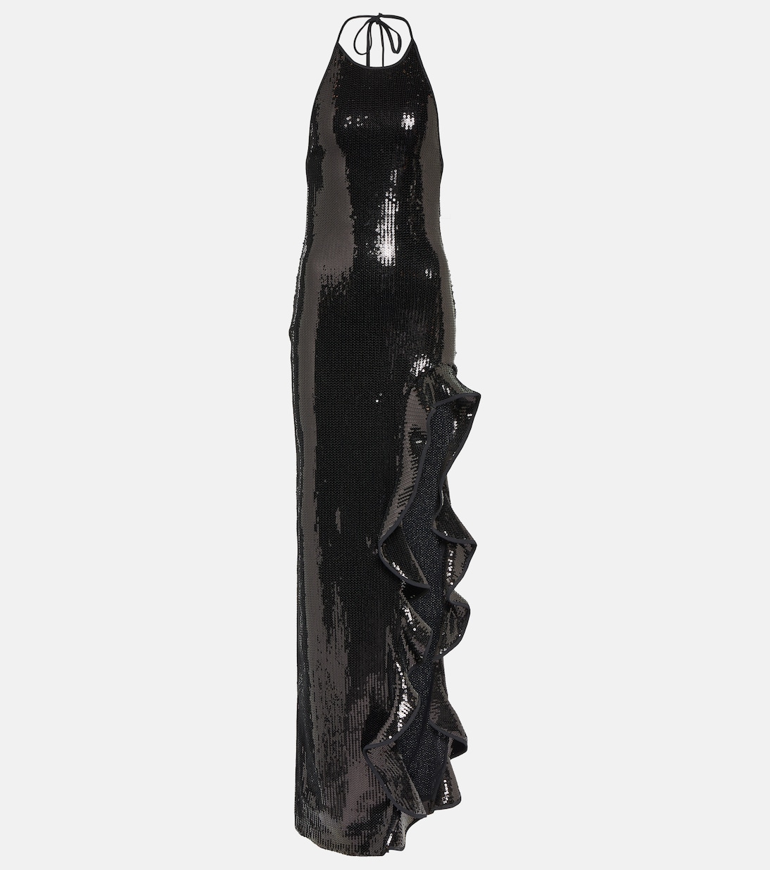 Ruffle-trimmed sequined gown | David Koma