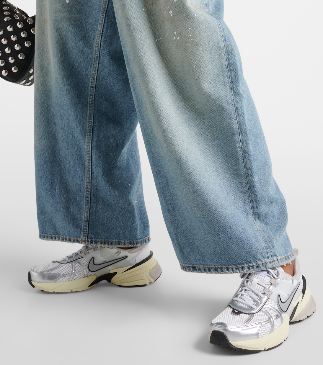 V2K Run leather-trimmed sneakers | Nike