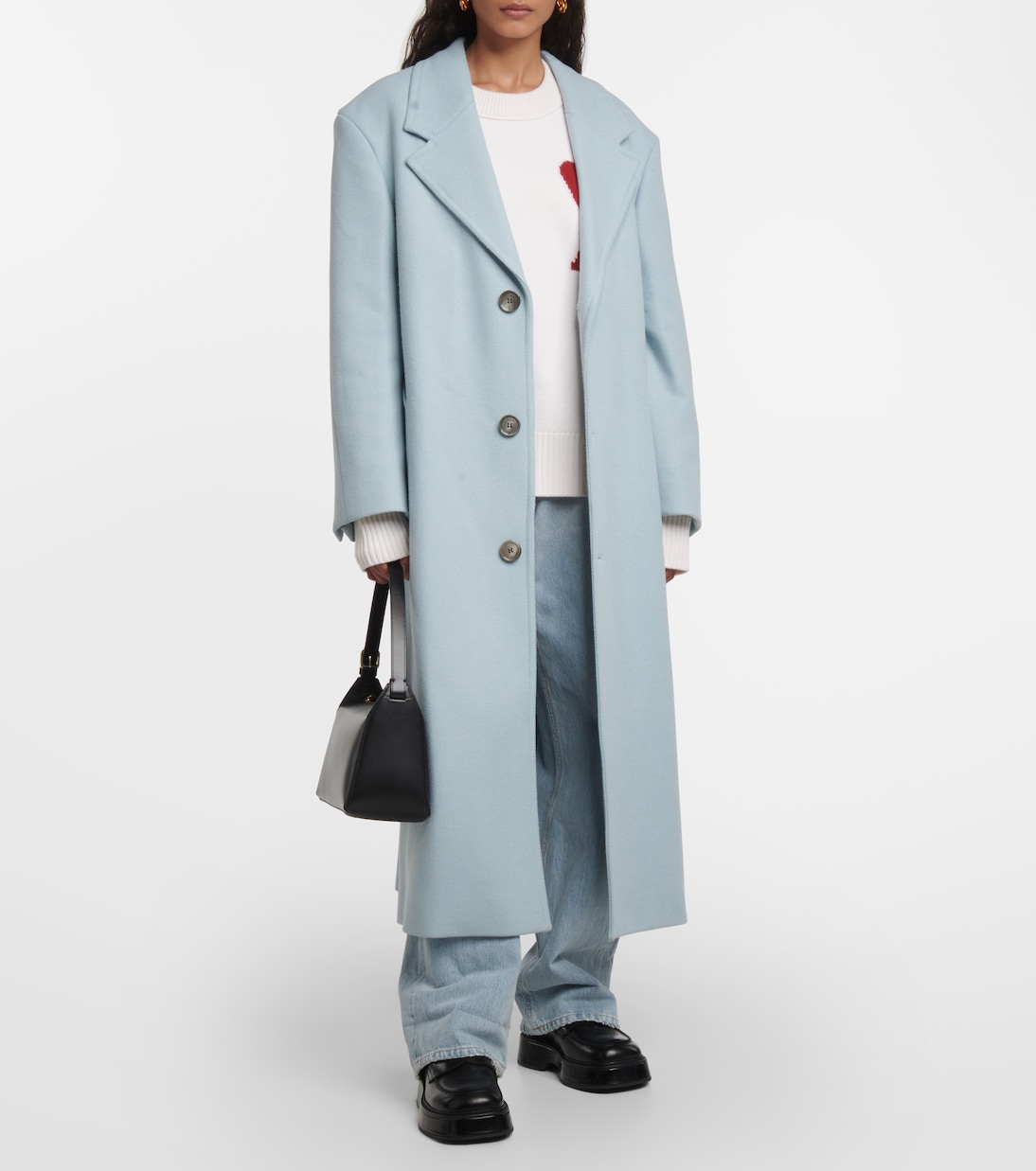 Cappotto monopetto in gabardine | Ami Paris
