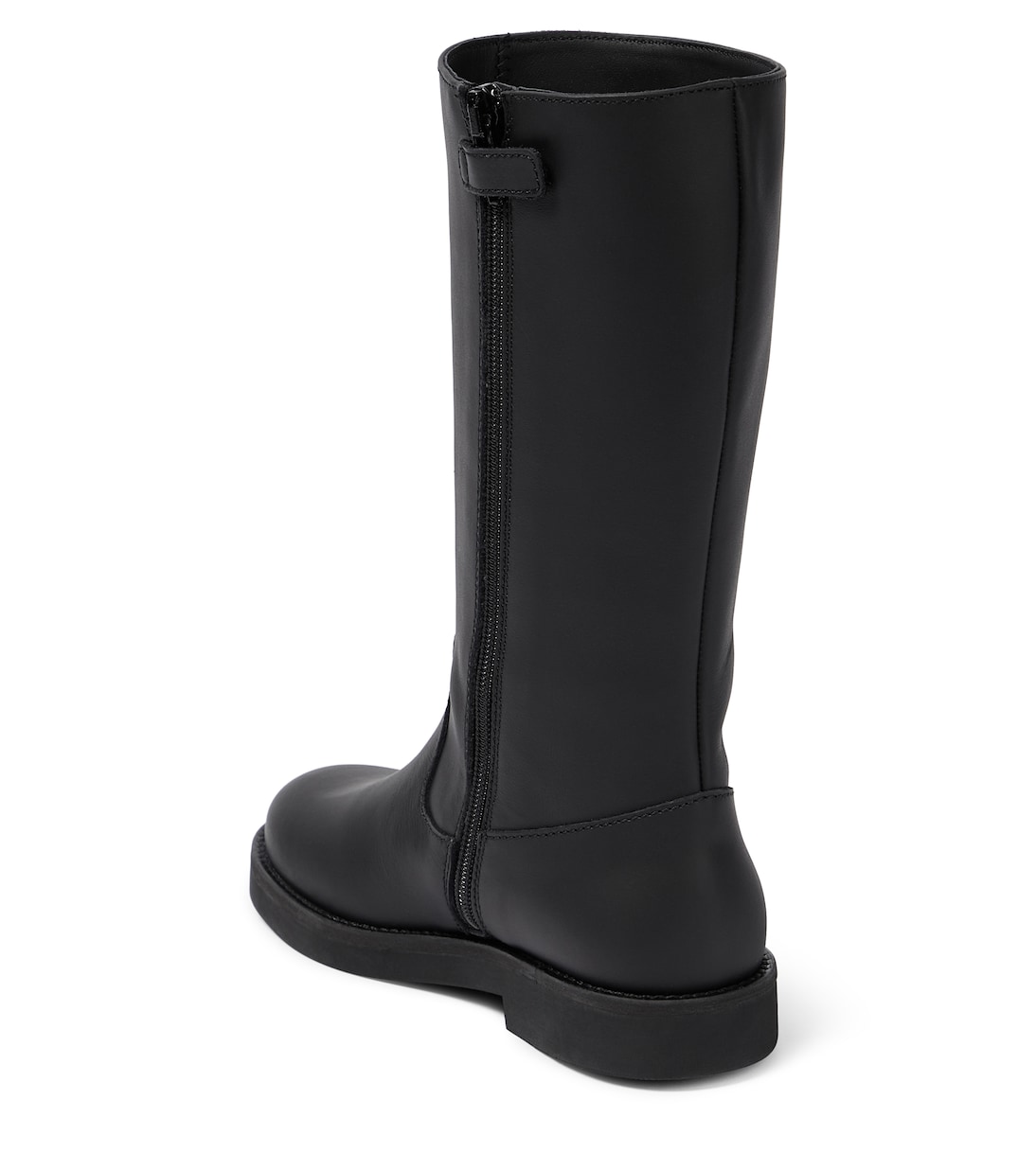 Logo leather knee-high boots | Dolce&Gabbana Kids