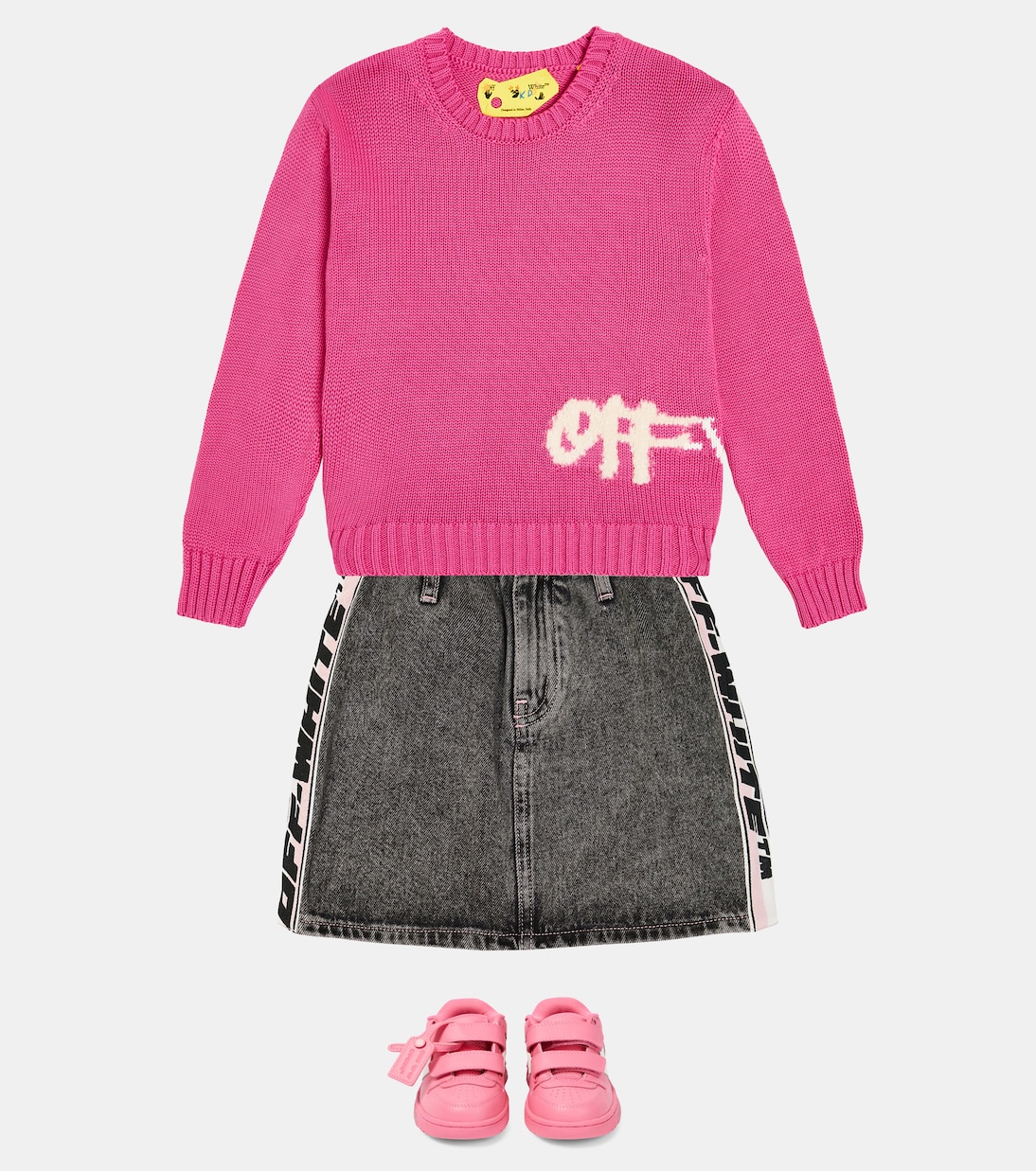 Jupe en jean à logo | Off-White Kids