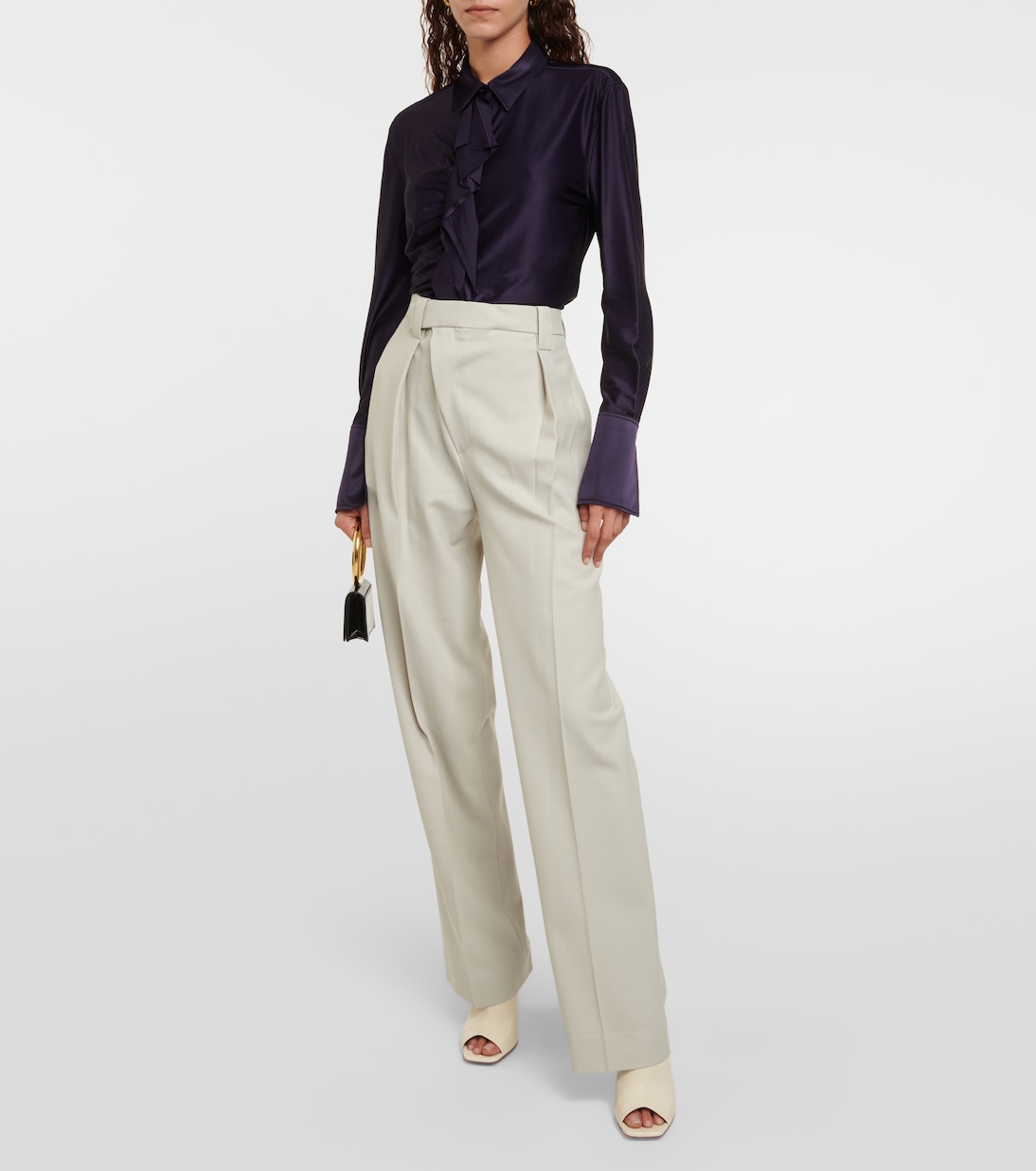 Camicia in raso con ruches | Victoria Beckham