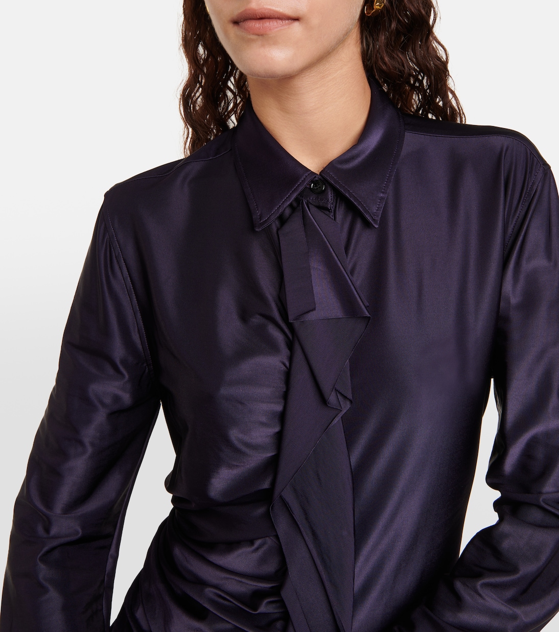 Camicia in raso con ruches | Victoria Beckham