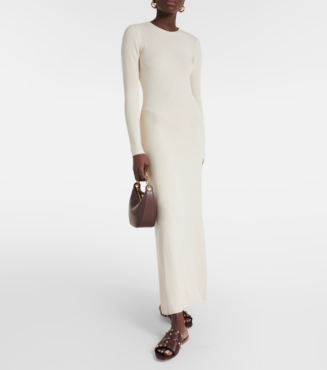 Sandali Rockstud in pelle e rafia | Valentino Garavani