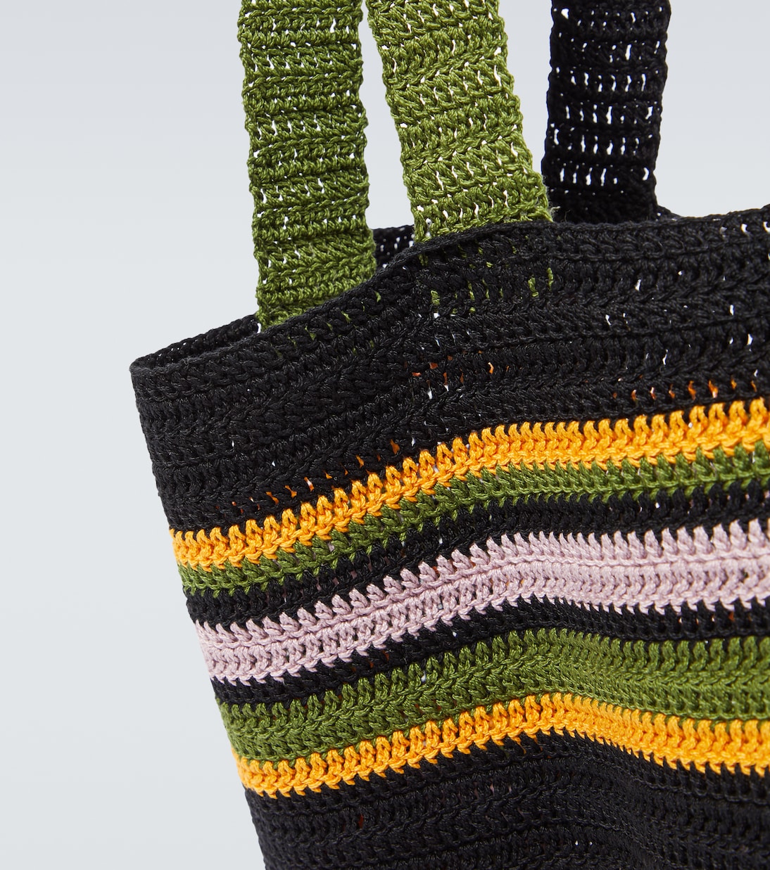 Borsa Harbor Stripe in crochet di cotone  | Bode