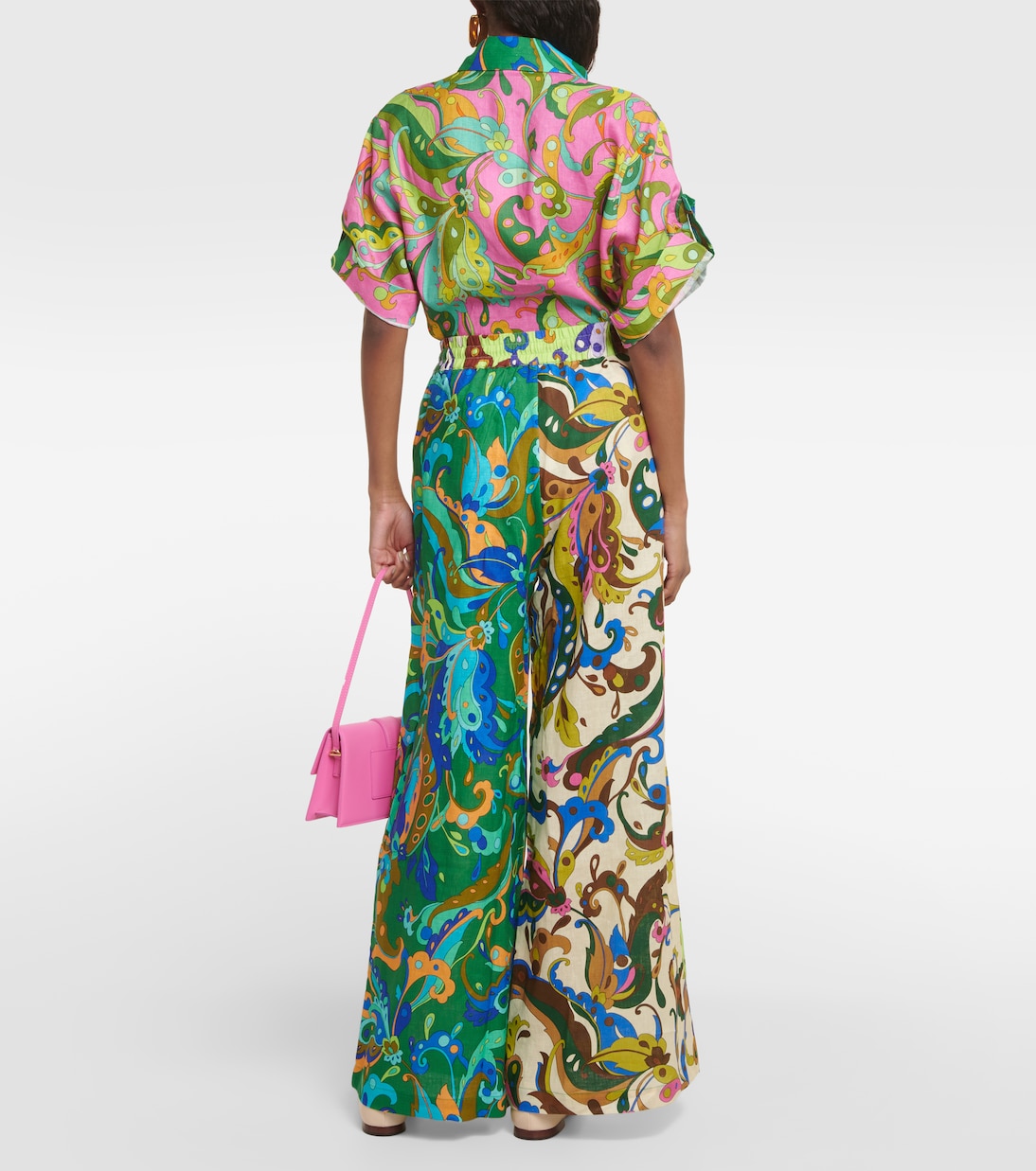 Yvette high-rise wide-leg linen pants | Alémais