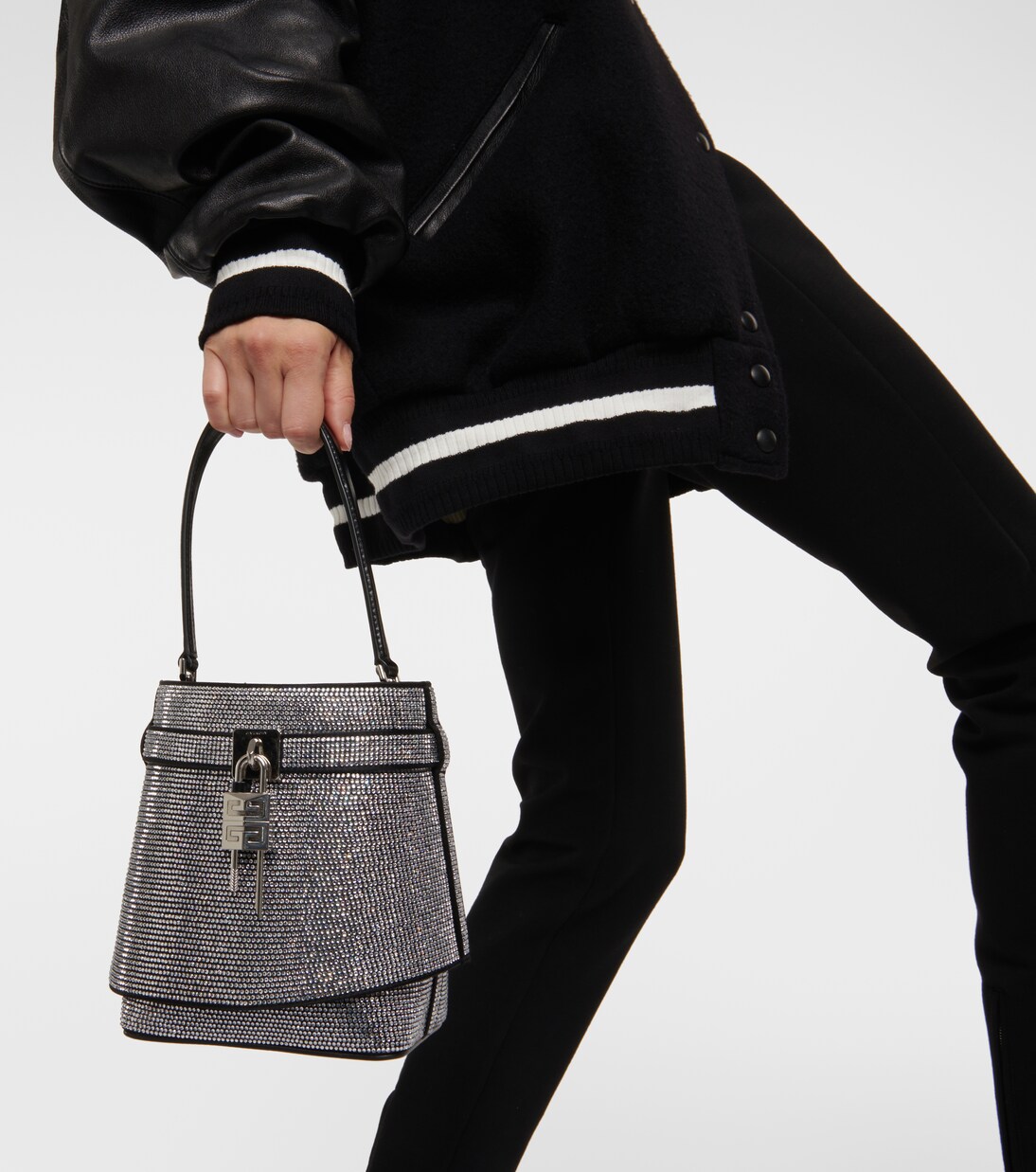 Shark Lock crystal-embellished bucket bag | Givenchy