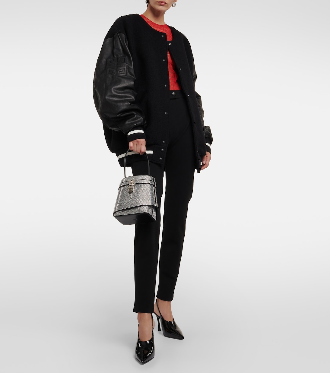 Shark Lock crystal-embellished bucket bag | Givenchy