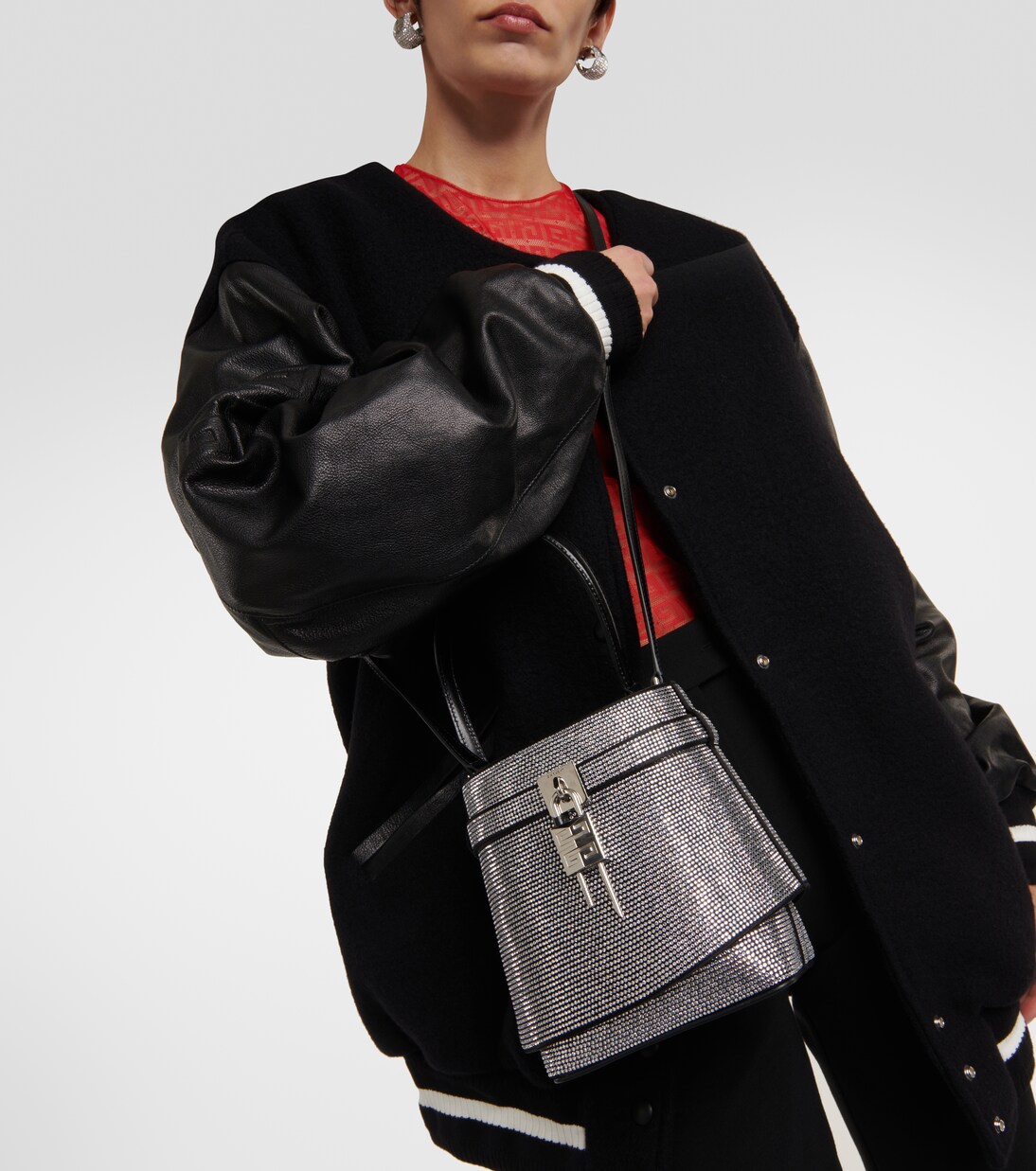 Shark Lock crystal-embellished bucket bag | Givenchy