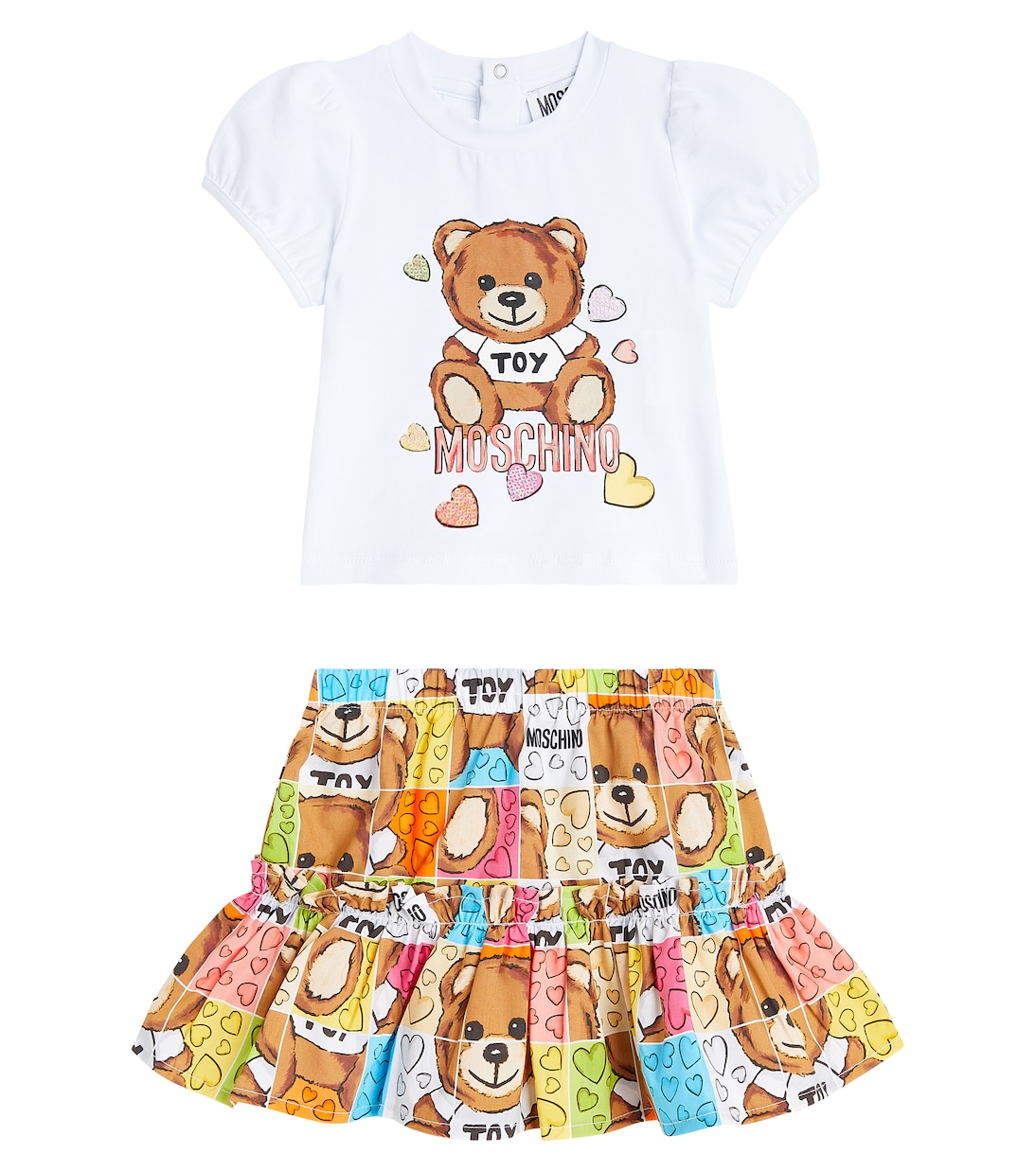 Bébé – Ensemble t-shirt et jupe en coton | Moschino Kids