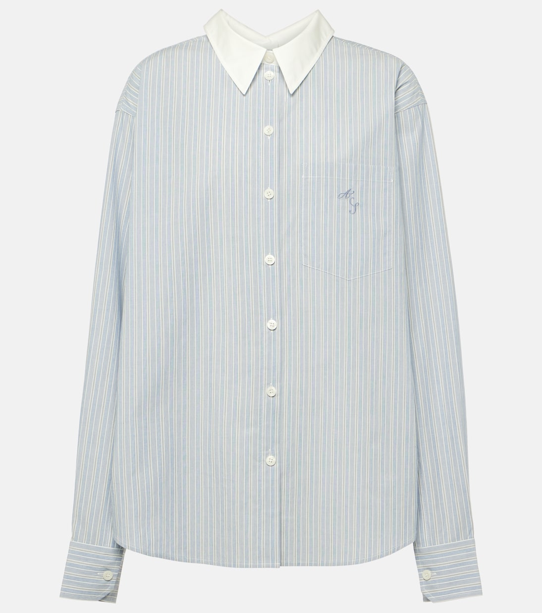 Striped cotton shirt in blue - Acne Studios | Mytheresa