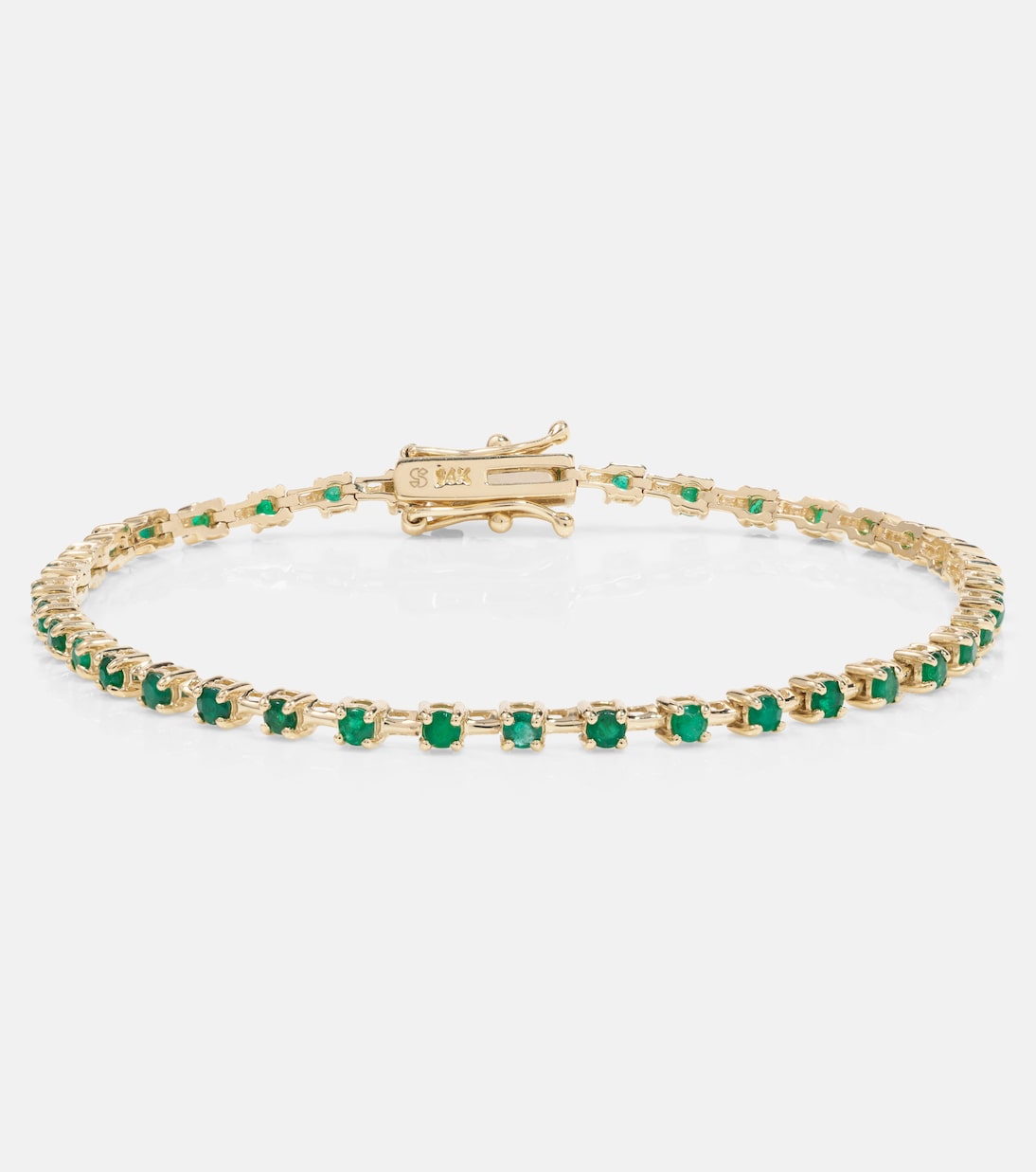 Armband Emerald Ace aus 14kt Gelbgold mit Smaragden | Stone and Strand