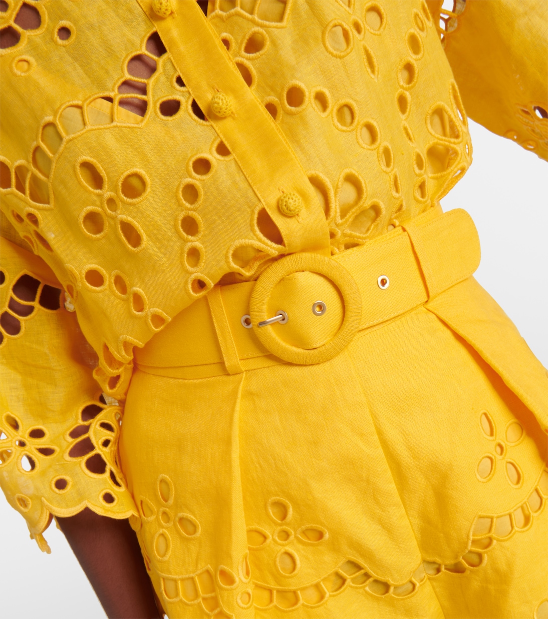 Short Pop en lin à broderie anglaise | Zimmermann