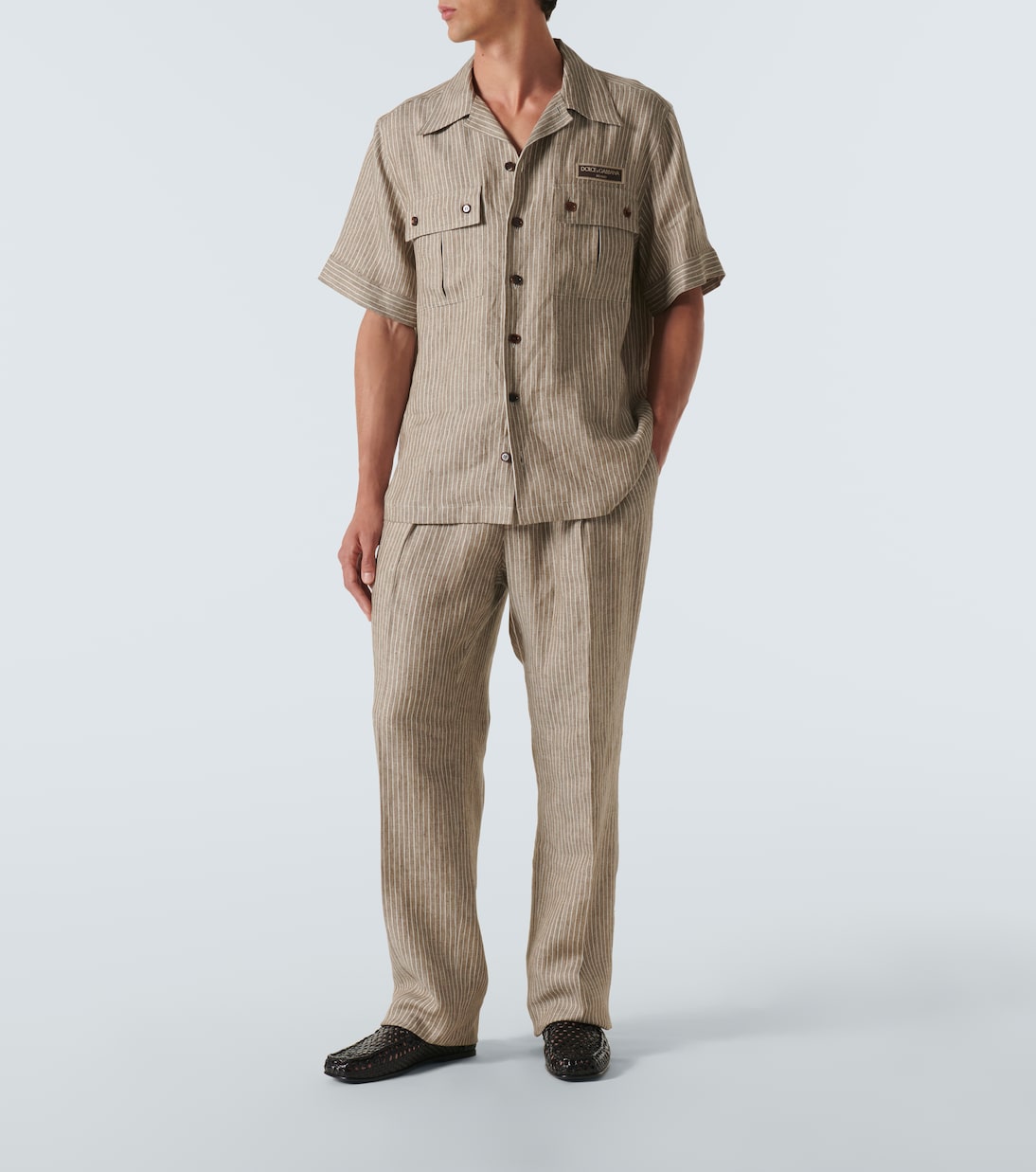 Camicia in lino a righe | Dolce&Gabbana