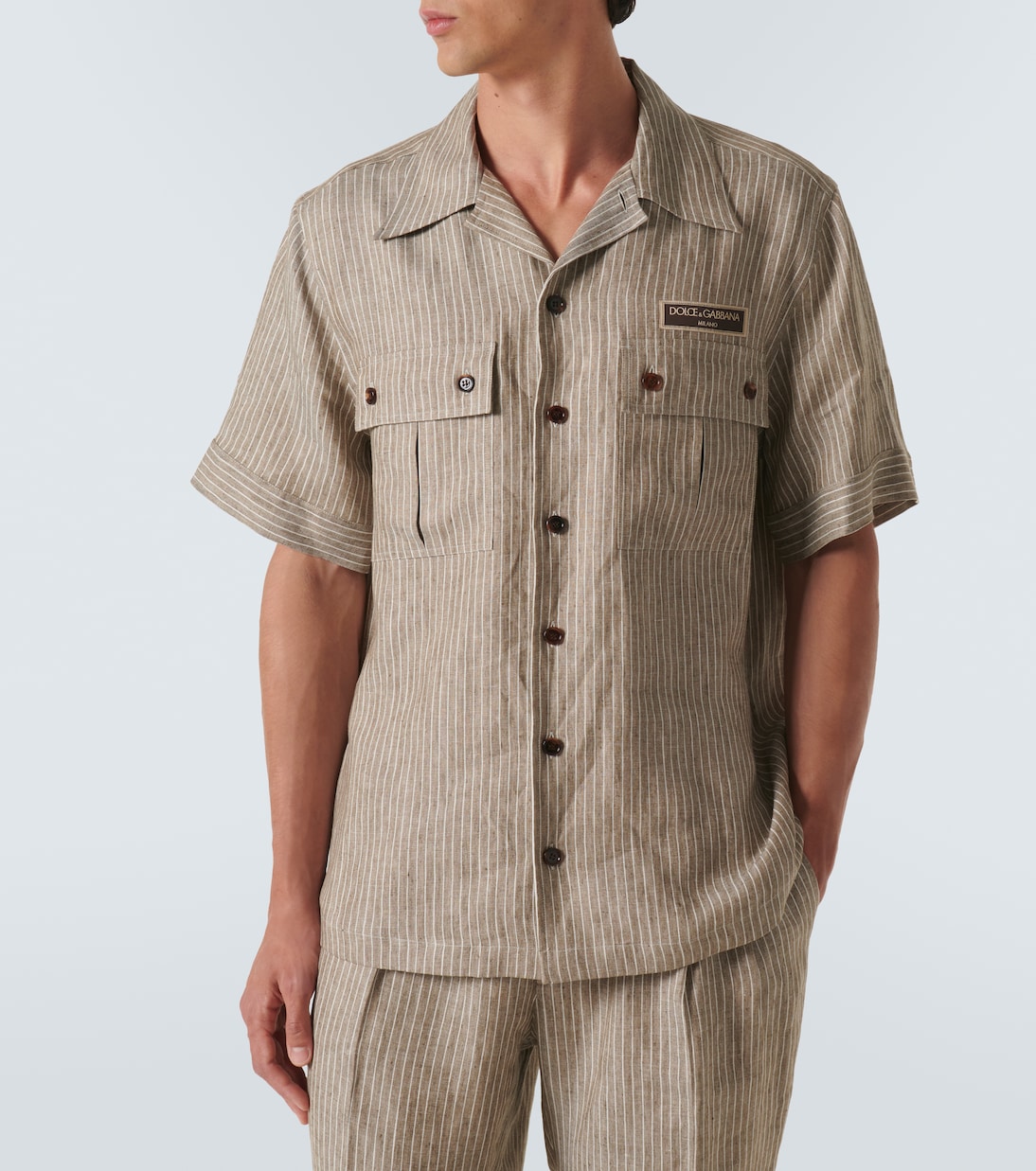 Camicia in lino a righe | Dolce&Gabbana