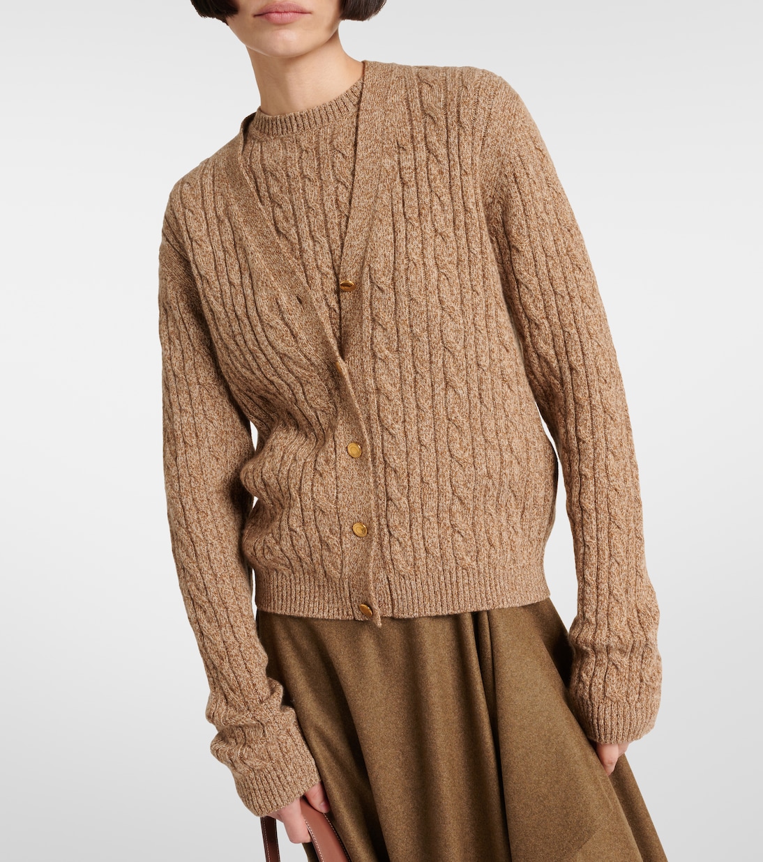 Cable-knit cashmere cardigan | Loro Piana