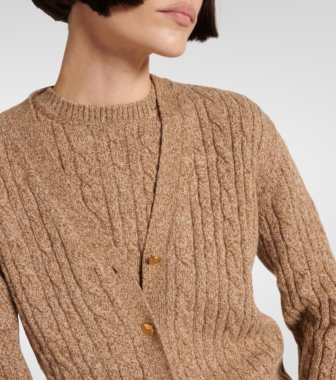 Cable-knit cashmere cardigan | Loro Piana