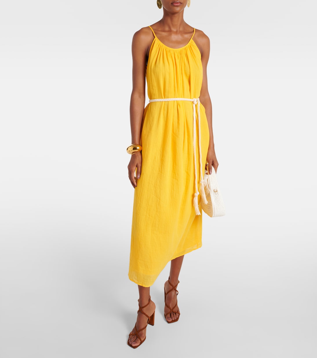 Robe longue Lorelei en coton | Velvet