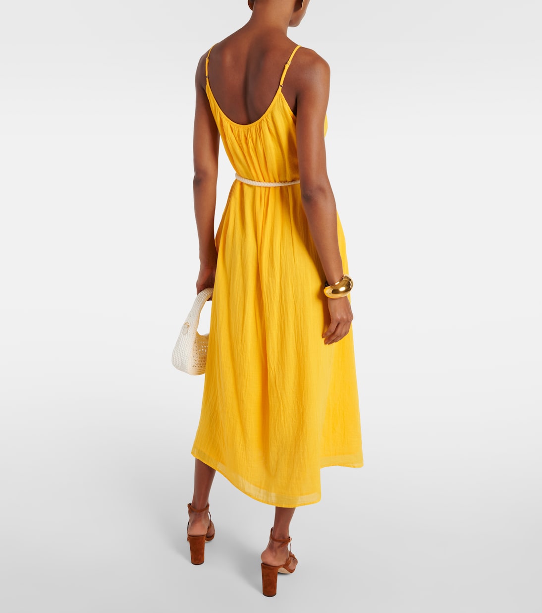 Robe longue Lorelei en coton | Velvet