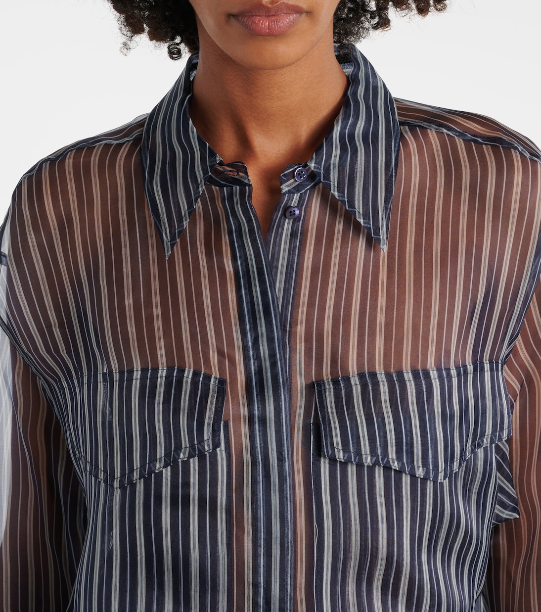 Blusa in organza di seta a righe | Dorothee Schumacher
