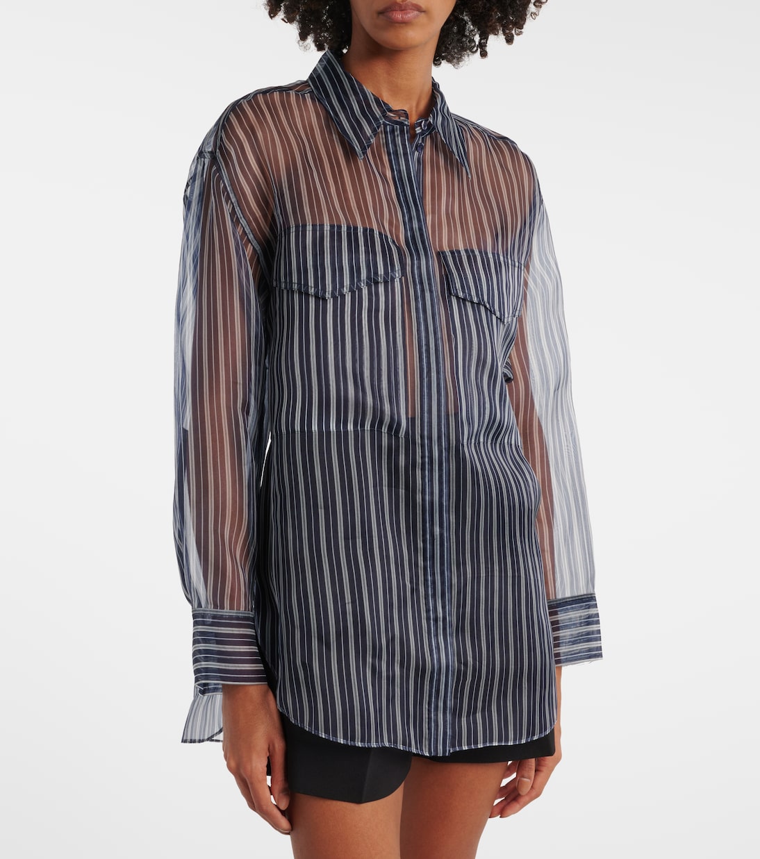 Blusa in organza di seta a righe | Dorothee Schumacher