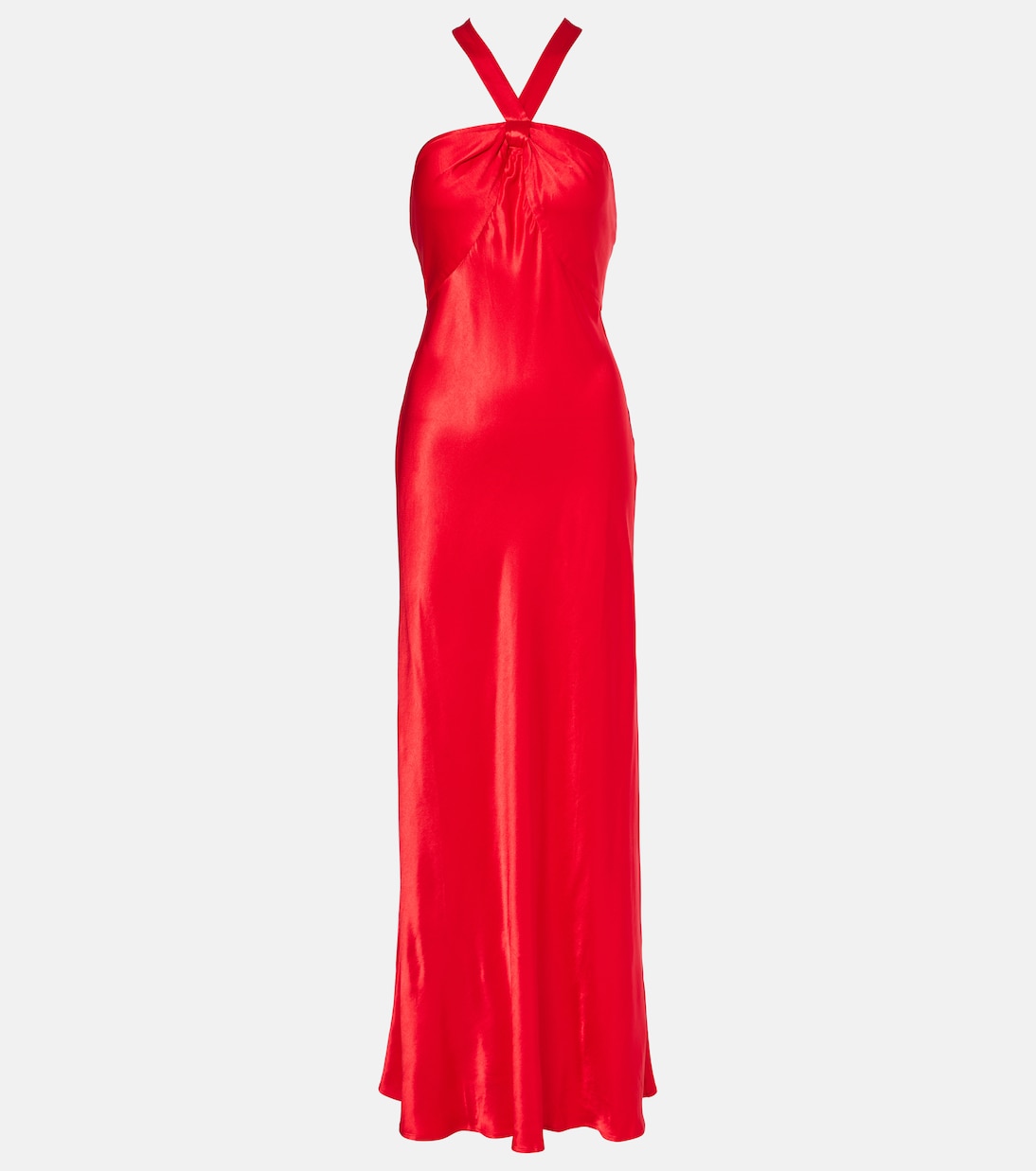 Losanna halterneck satin gown | Rixo