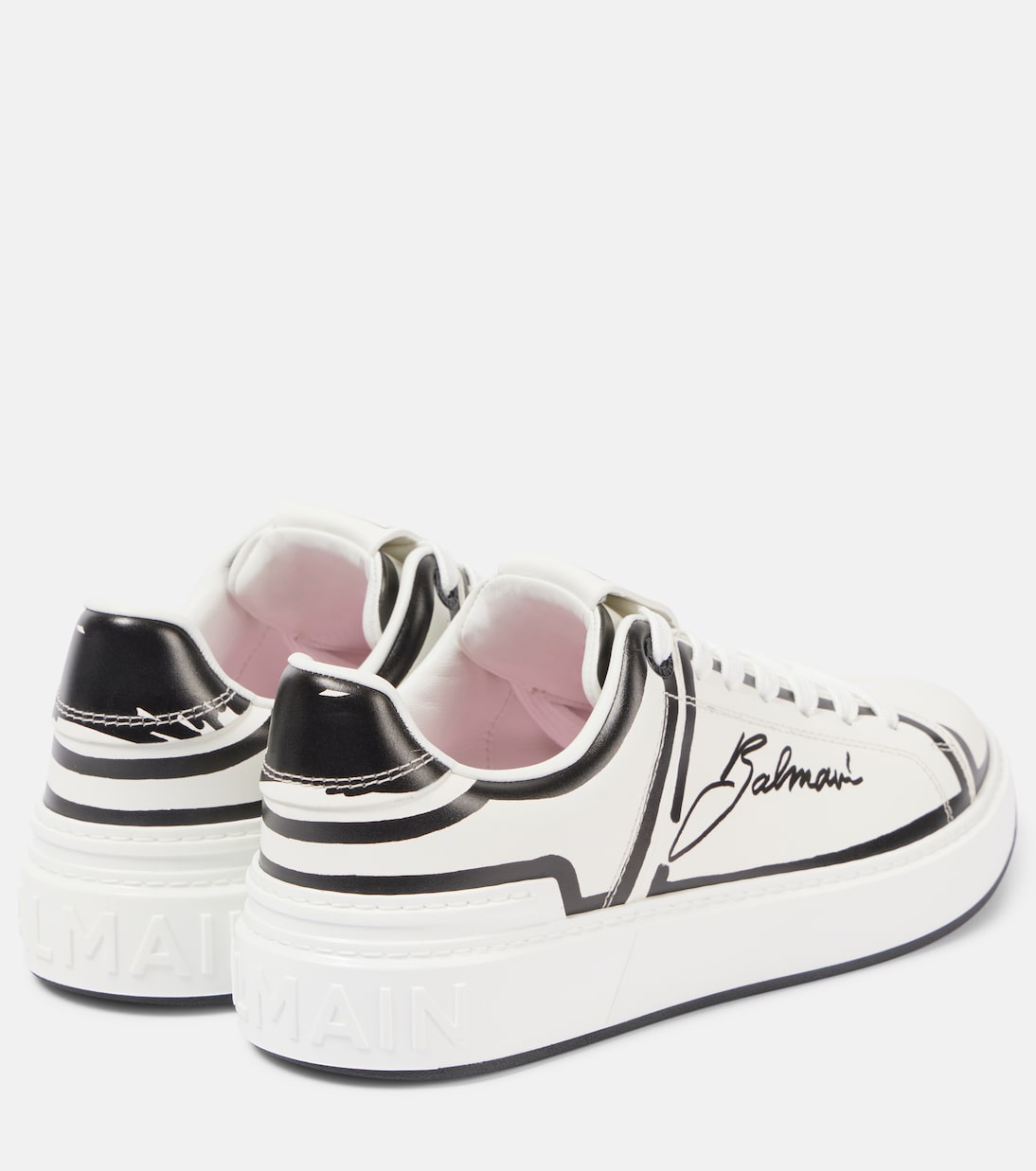 Baskets B-Court en cuir à logo | Balmain