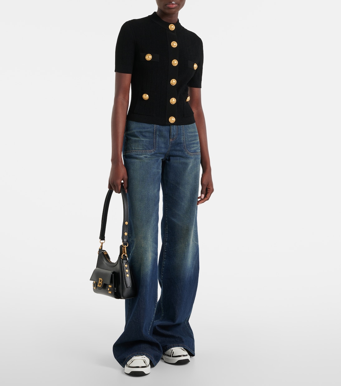 Baskets B-Court en cuir à logo | Balmain
