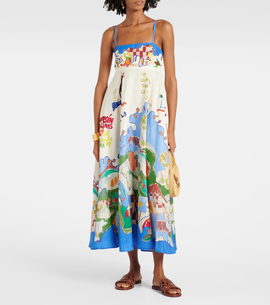 X Nadia Hernandez Maxikleid aus Leinen | Alémais