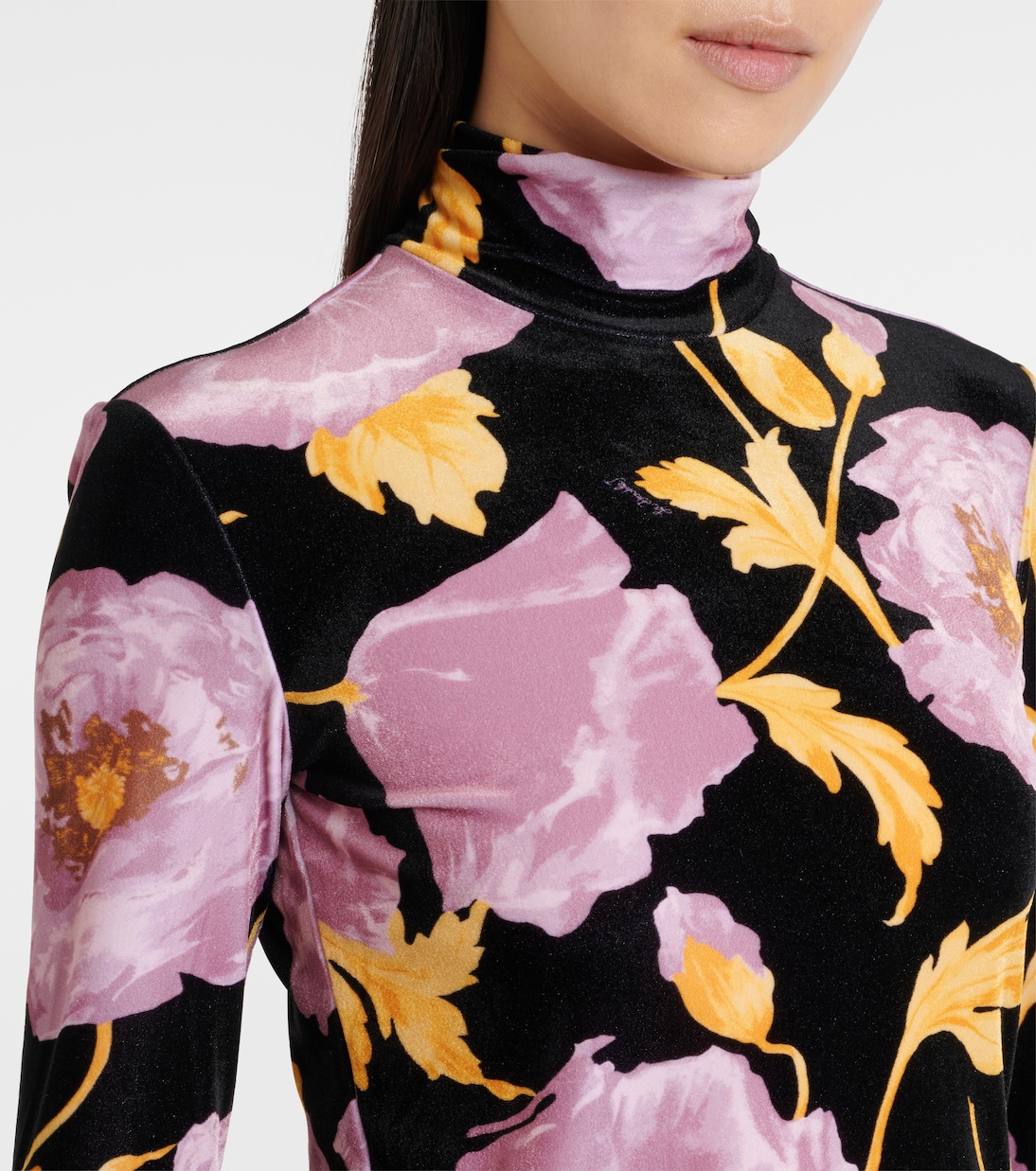 Floral turtleneck top | La DoubleJ