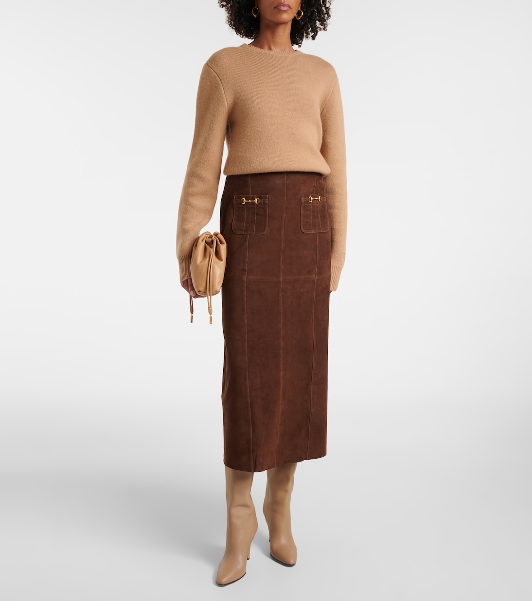 Gonna Edwina in suede | Rixo