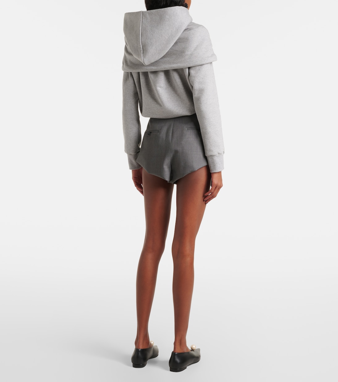 High-rise wool and silk shorts | Magda Butrym