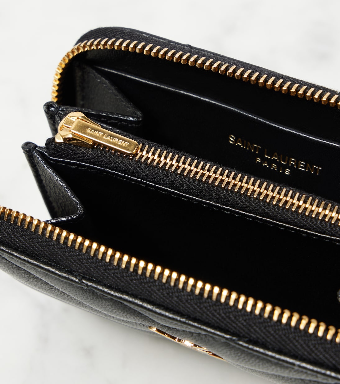 Portamonete Cassandre in pelle matelassé | Saint Laurent